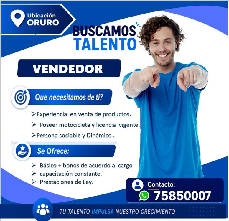 BUSCAMOS VENDEDORES