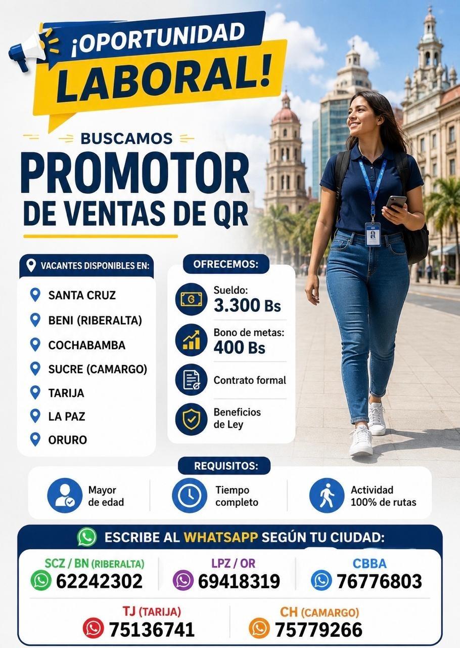 PROMOTOR DE VENTAS DE QR 